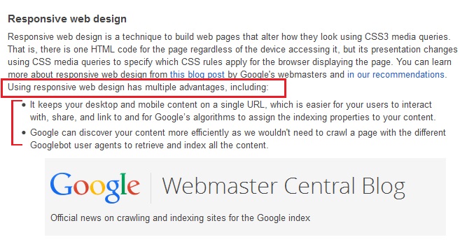 google responsive design siti web